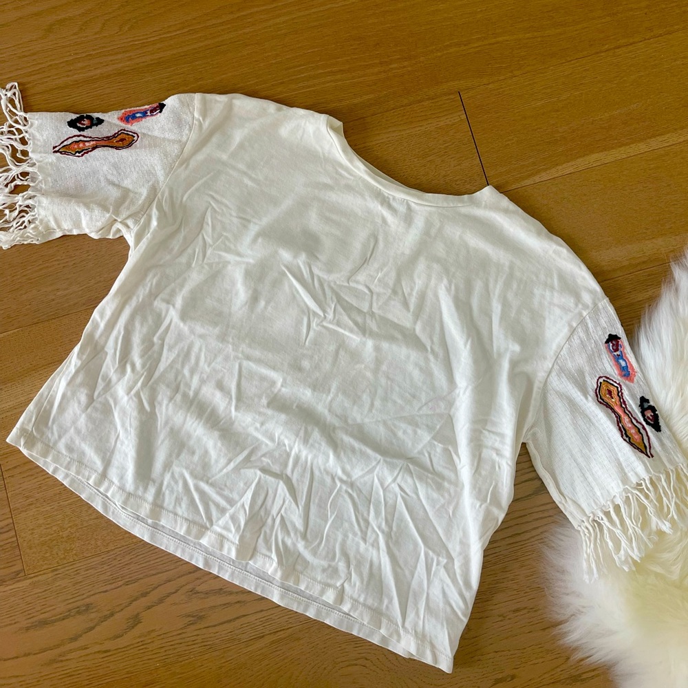 Zara Bohemian T-Shirt with tassels